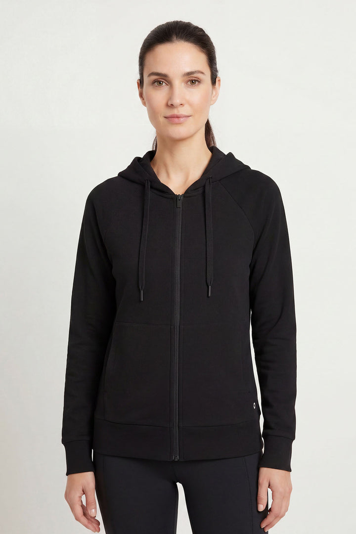 Black Goodmove Zip Up Hoodie