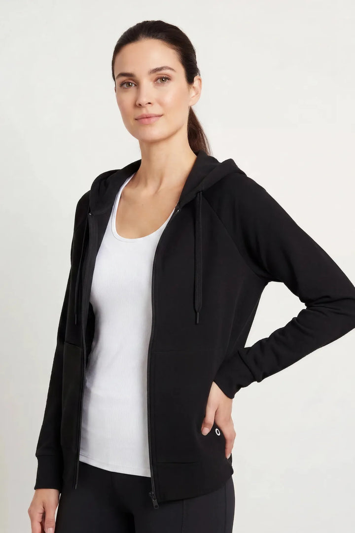 Black Goodmove Zip Up Hoodie