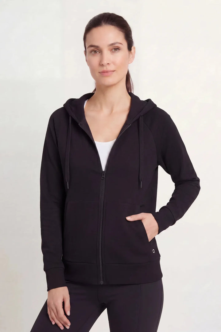 Black Goodmove Zip Up Hoodie