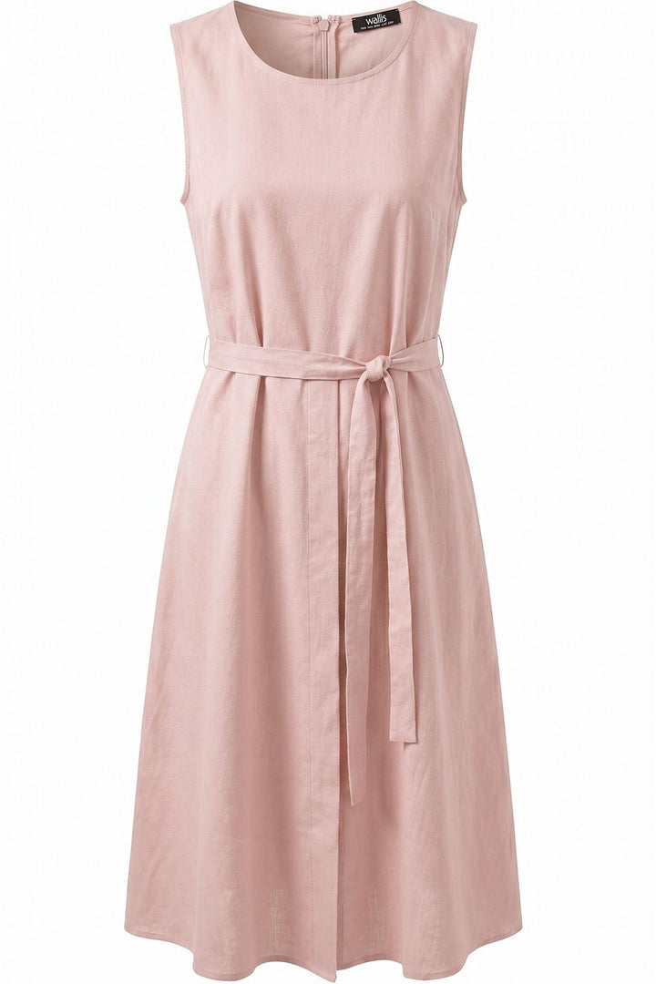 Linen Blend Classic Summer Dress