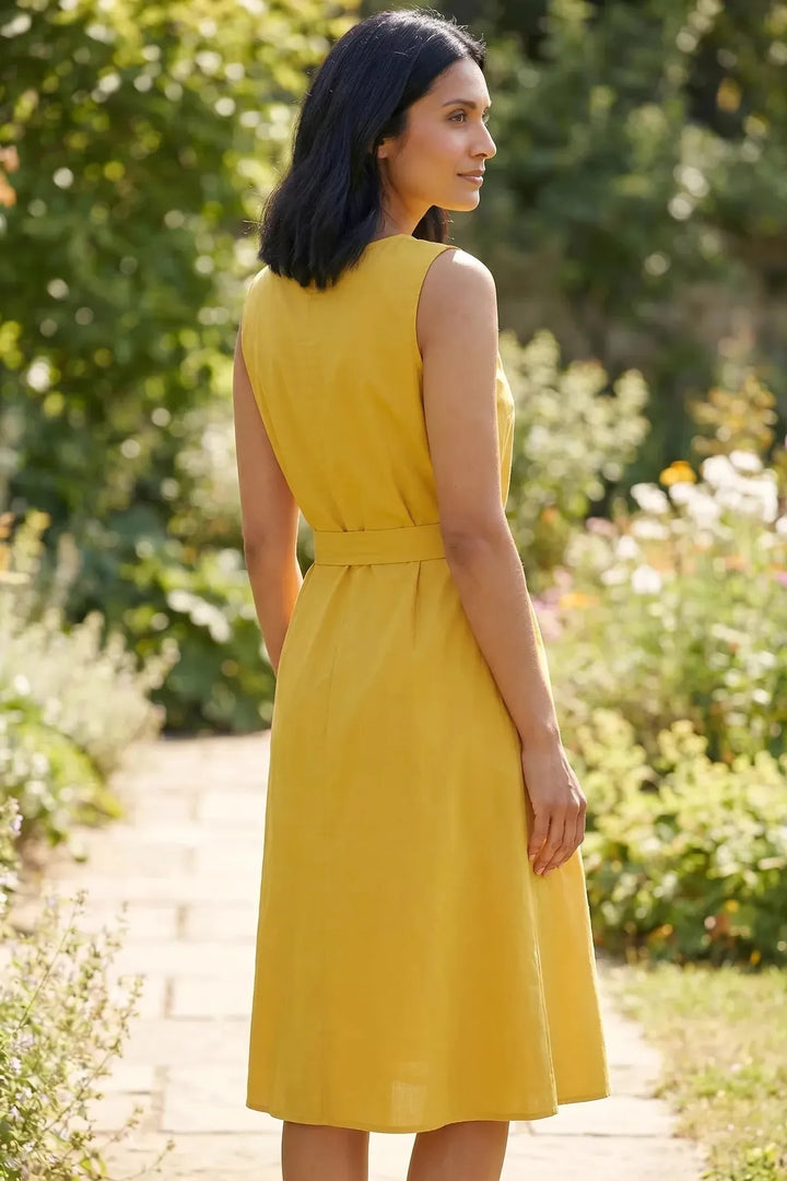 Linen Blend Classic Summer Dress