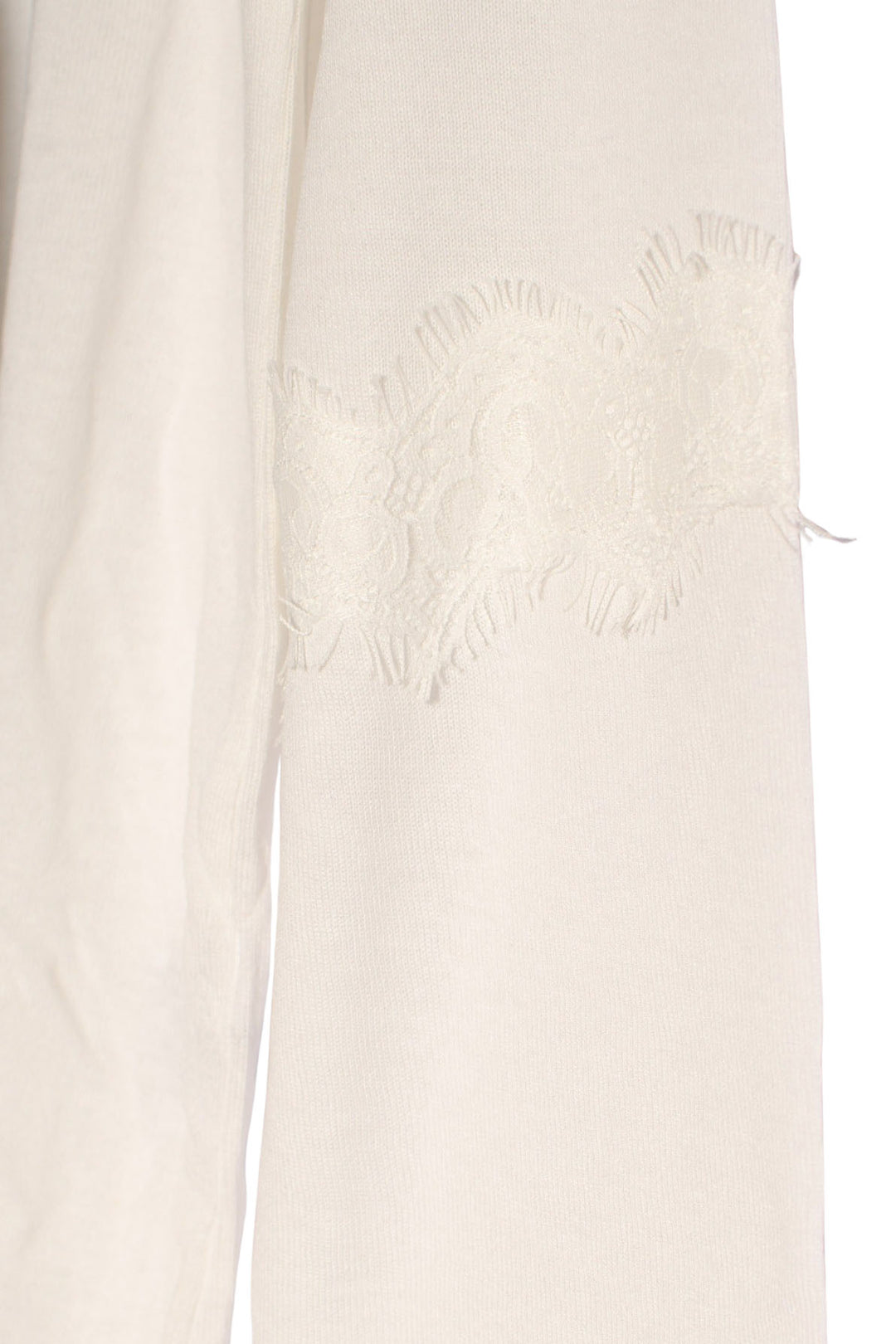 Ivory Flare Sleeve Top with Animal Print Scarf