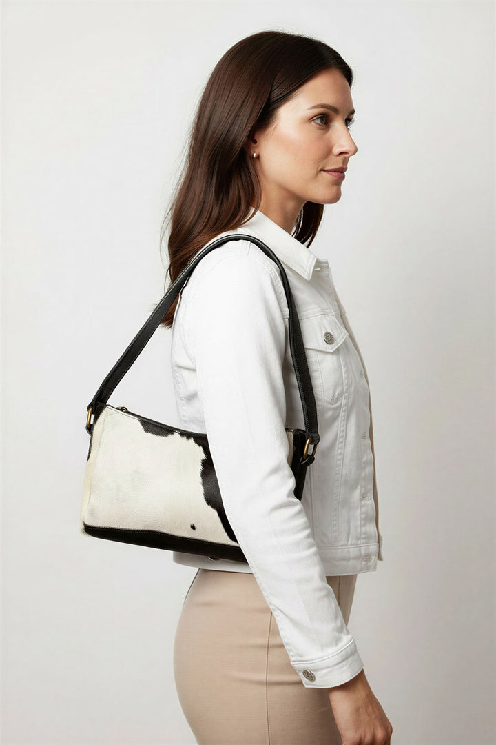 Cowhide Real Leather Handbag