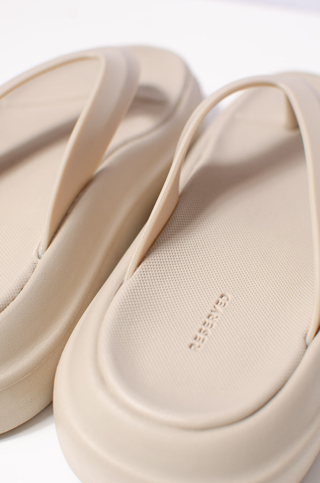 Beige Flip Flops