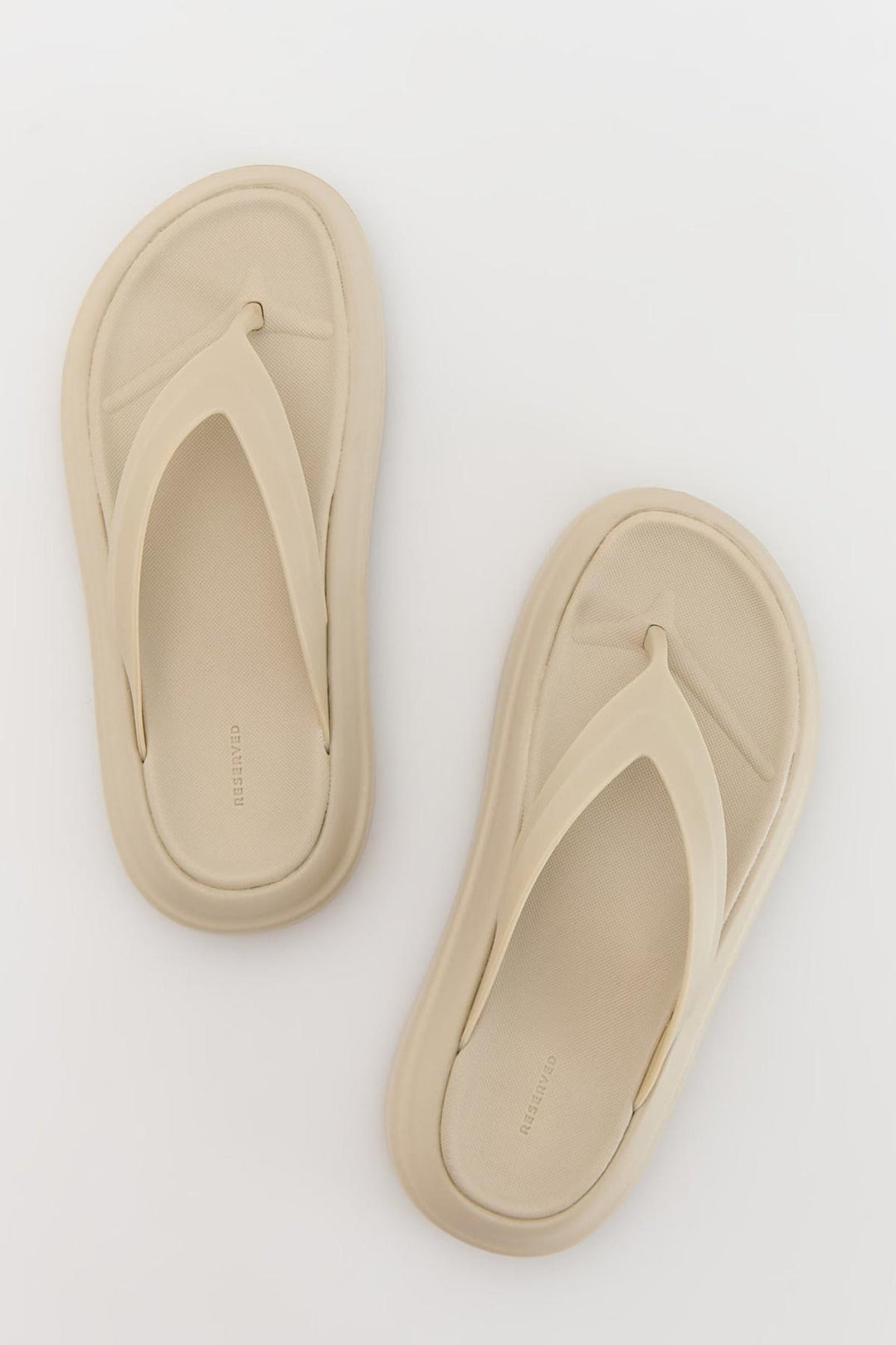 Beige Flip Flops