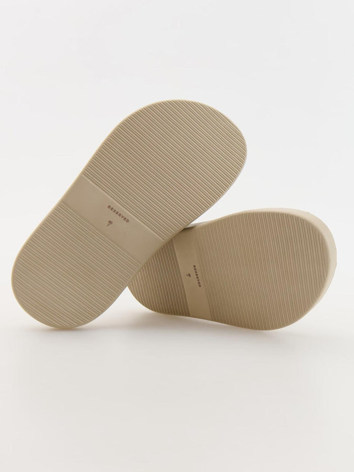 Beige Flip Flops