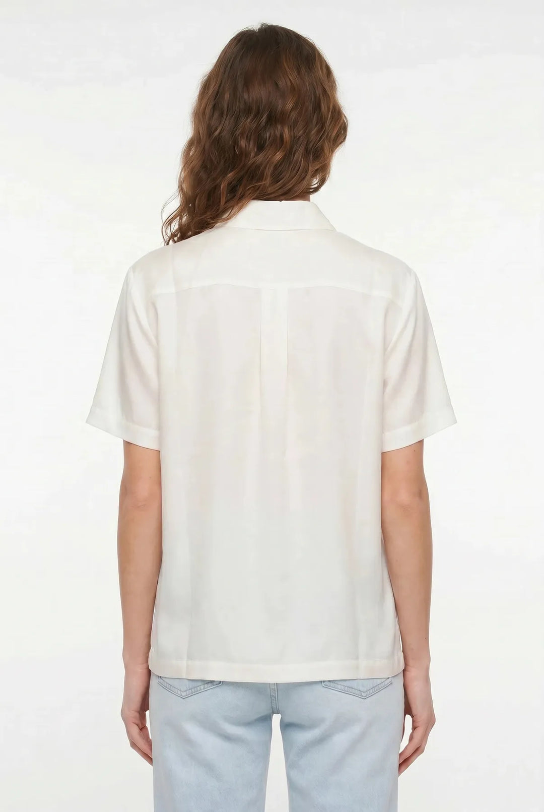 Short Sleeved Silky Floral Shirt