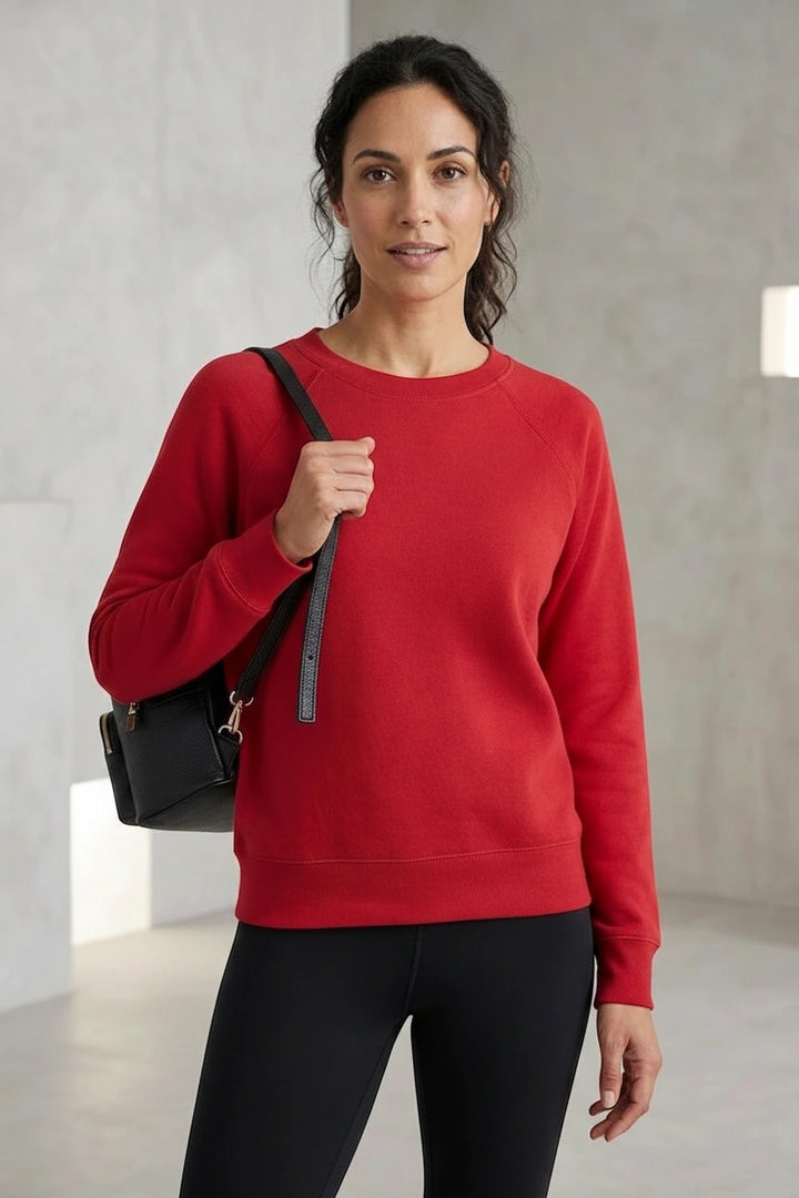 Cotton Raglan Sleeve Sweatshirt