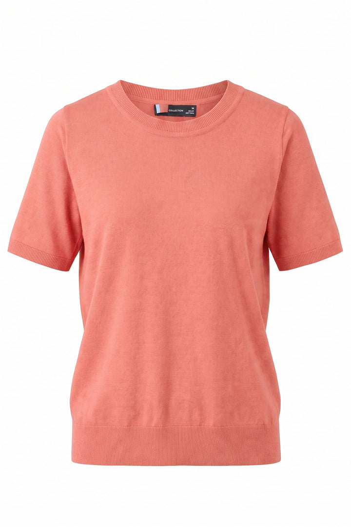 Cotton Short Sleeve Knit Top