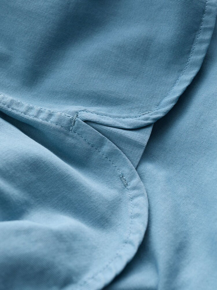 Pale Blue Cotton Twill Jackdaw Shirt