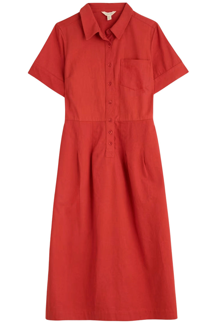 Cotton Midi Shirt Dress