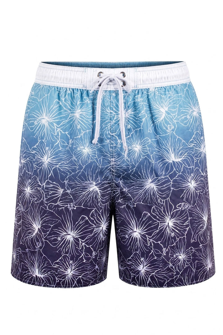 Blue Dip Dye Swim Shorts