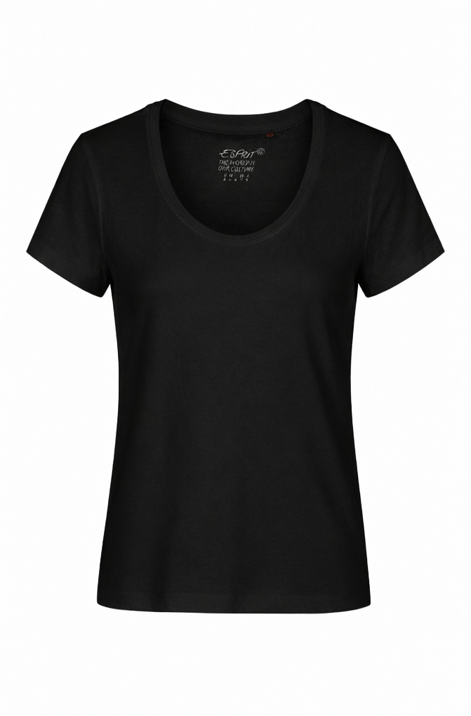 Scoop Neck Cotton T-Shirt