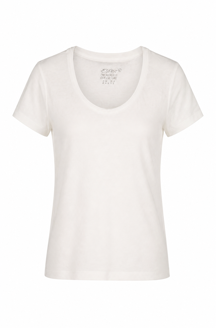 Scoop Neck Cotton T-Shirt