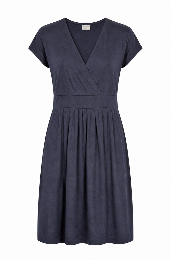 Navy Short Sleeved Dress