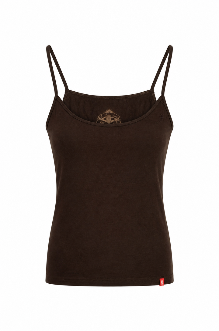 Chocolate Brown Spaghetti Strap Vest
