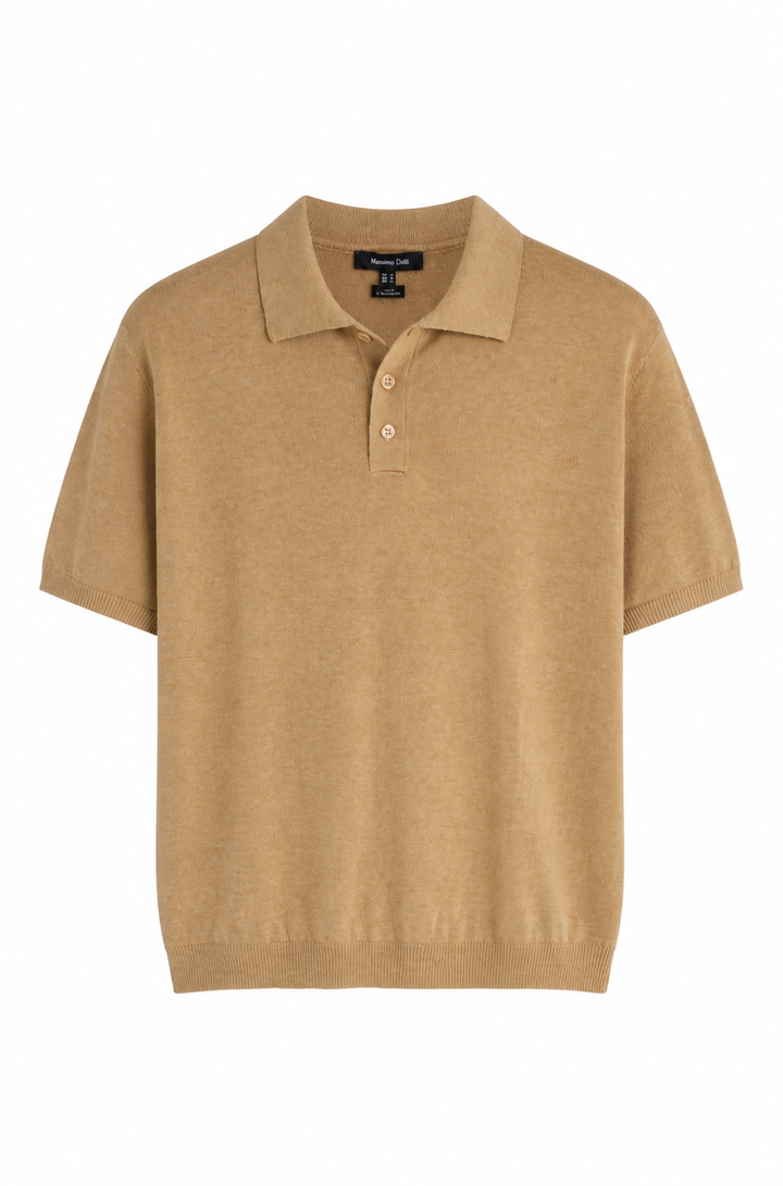 Short Sleeve Knitted Polo Top