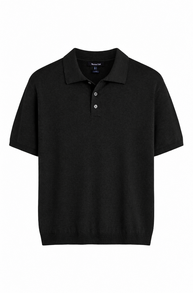 Short Sleeve Knitted Polo Top