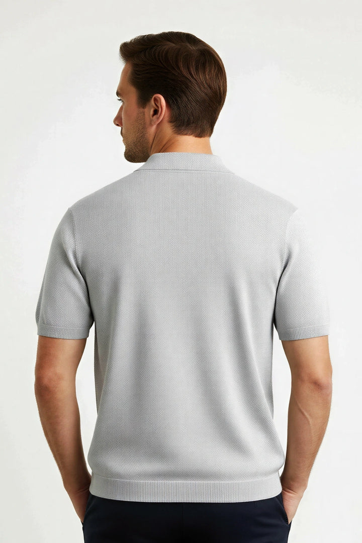 Short Sleeve Knitted Polo Top