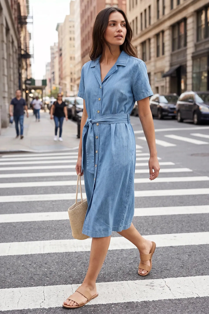 Cotton Denim Dress