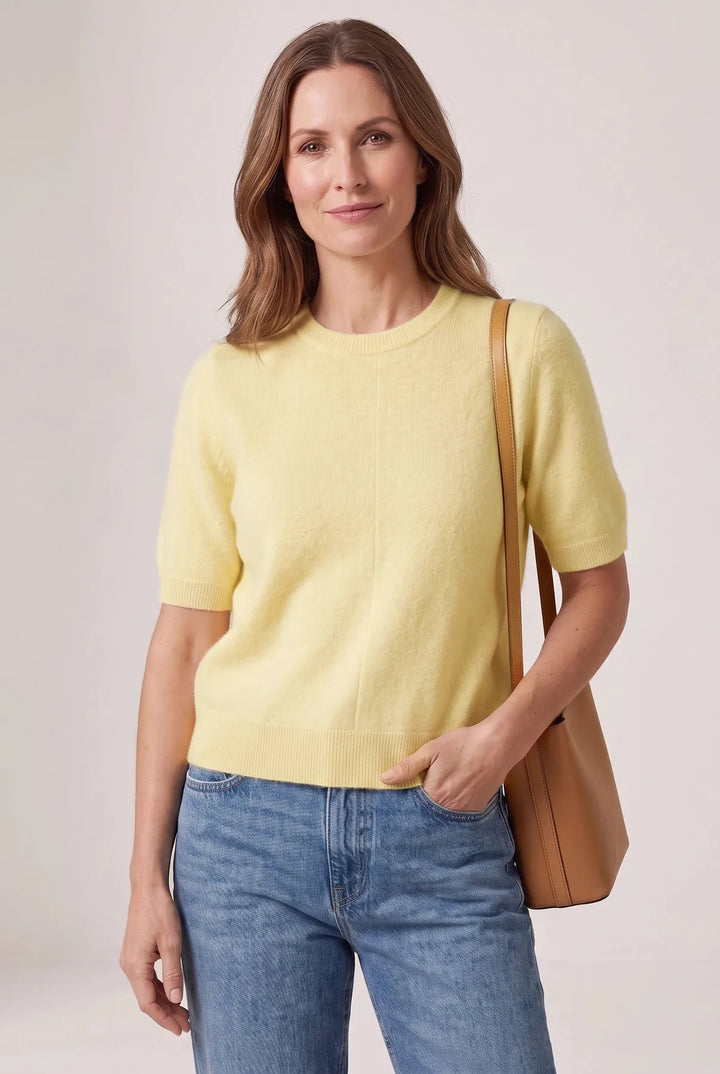 Half Sleeve Crew Neck Jumper