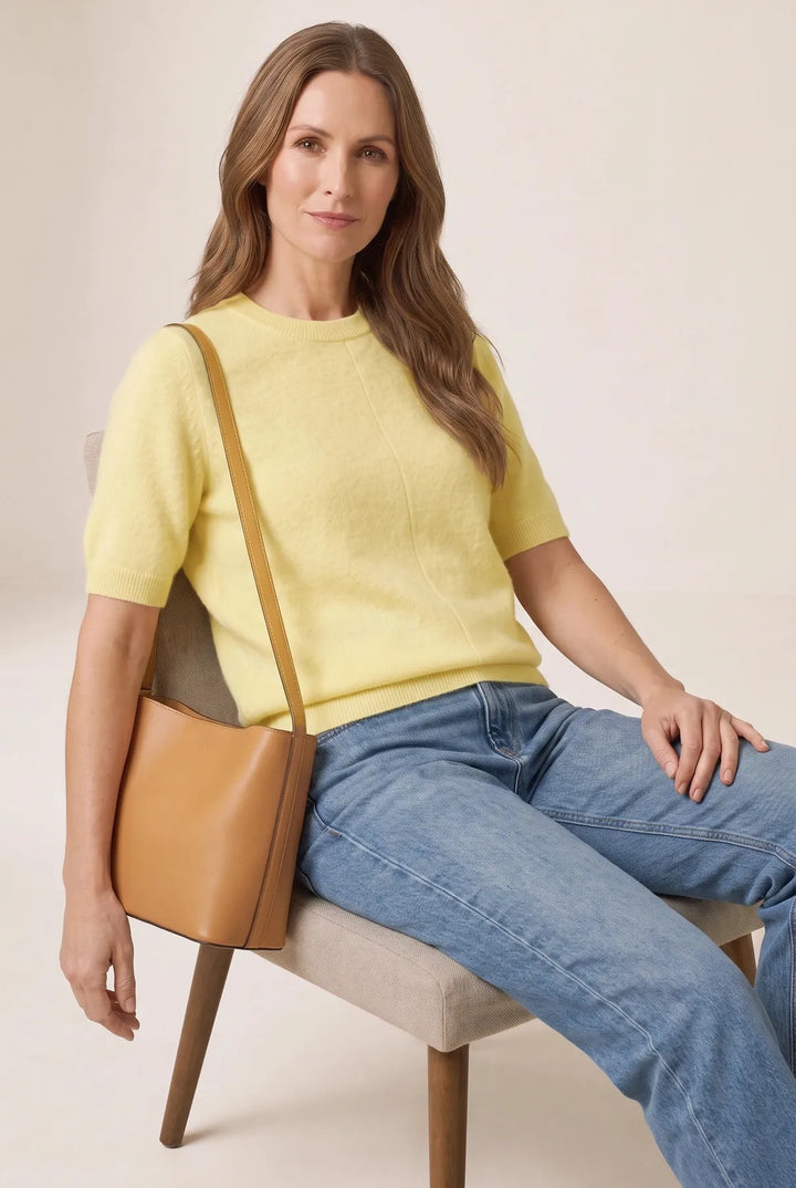 Half Sleeve Crew Neck Jumper