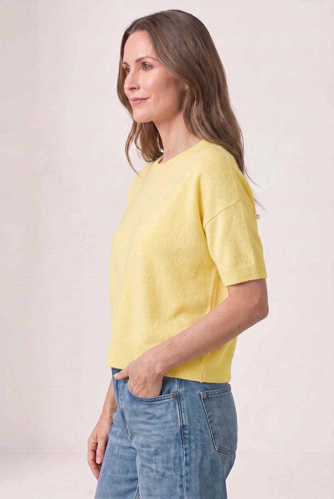 Half Sleeve Crew Neck Jumper