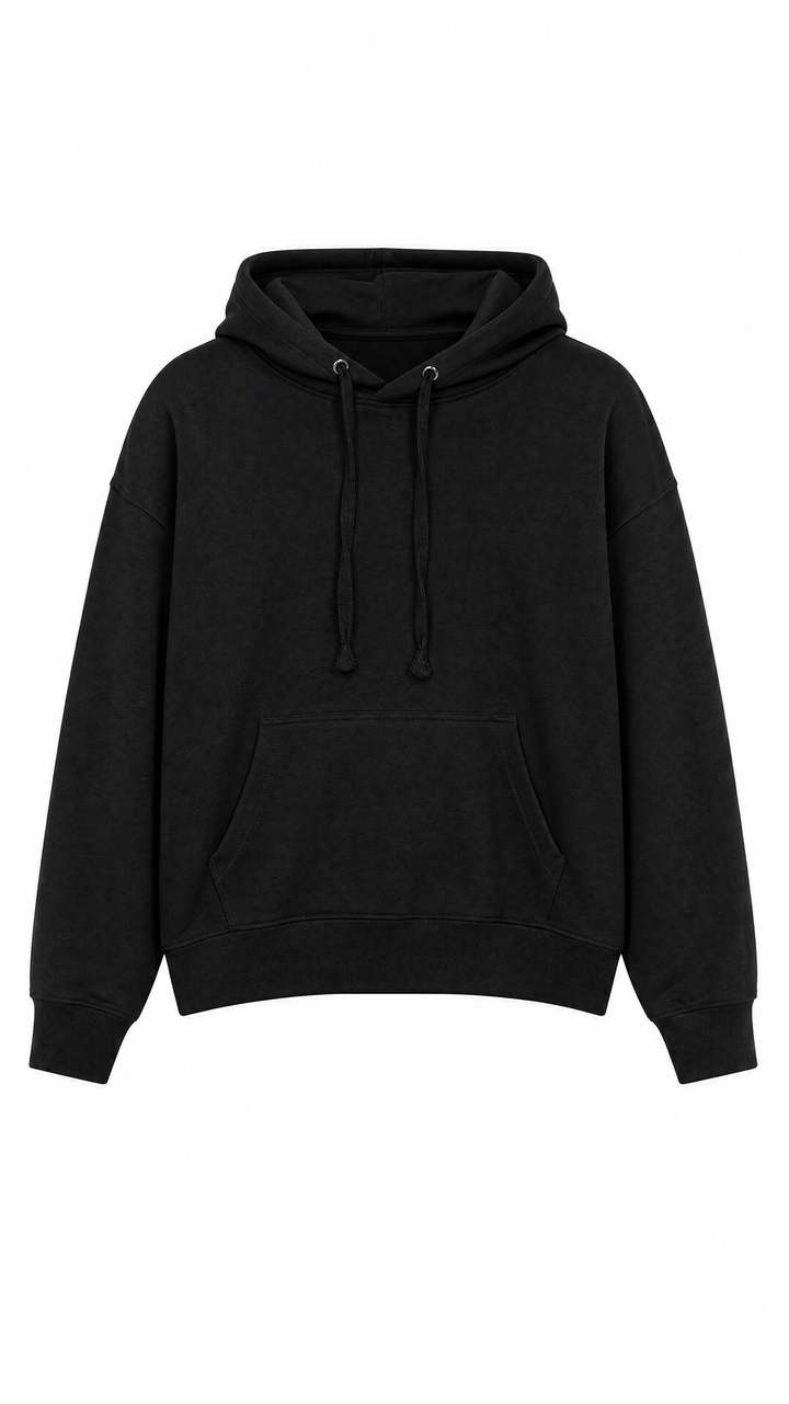 Black Unisex Cotton Hoodie