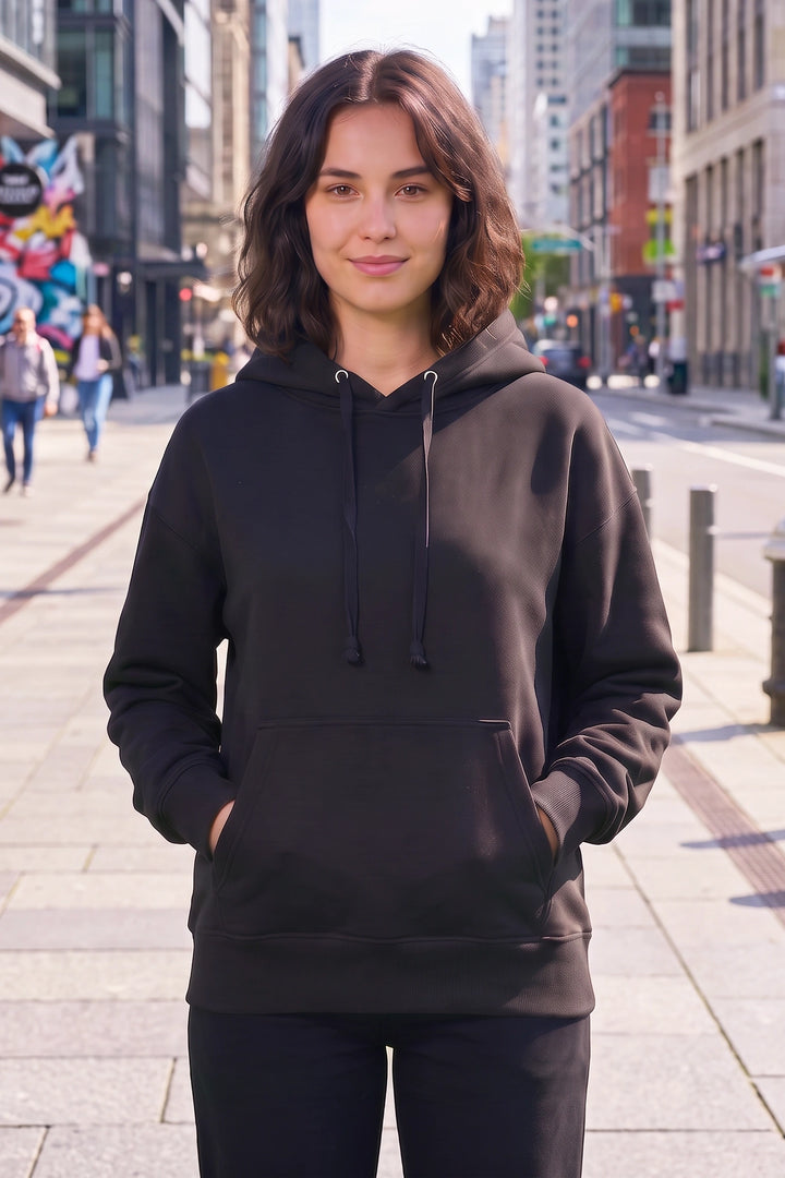 Black Unisex Cotton Hoodie