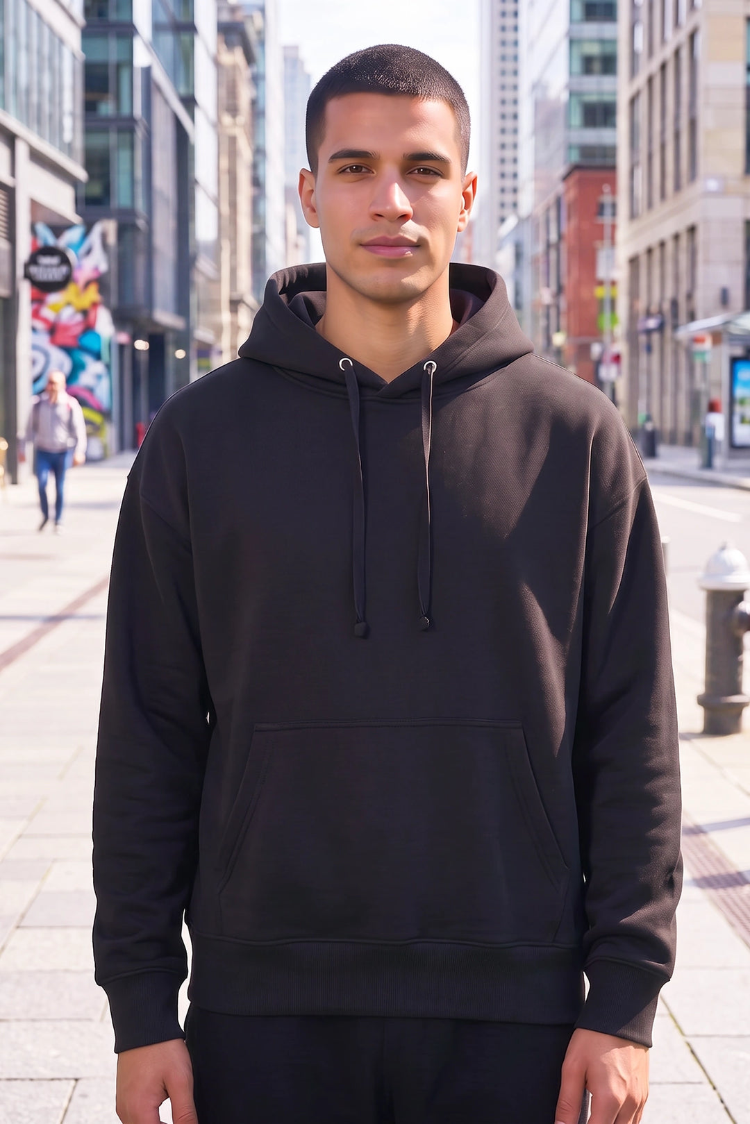 Black Unisex Cotton Hoodie