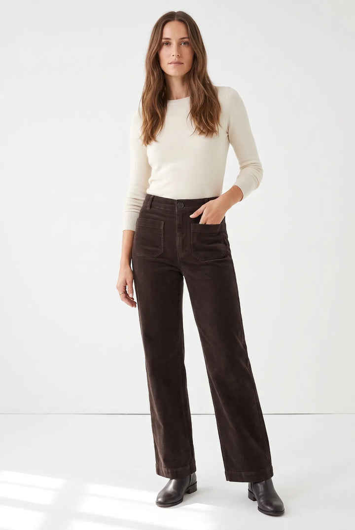 Wide Leg Cord Trousers