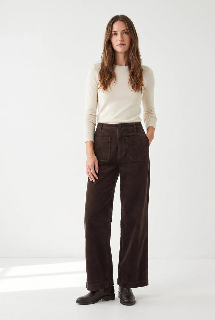 Wide Leg Cord Trousers