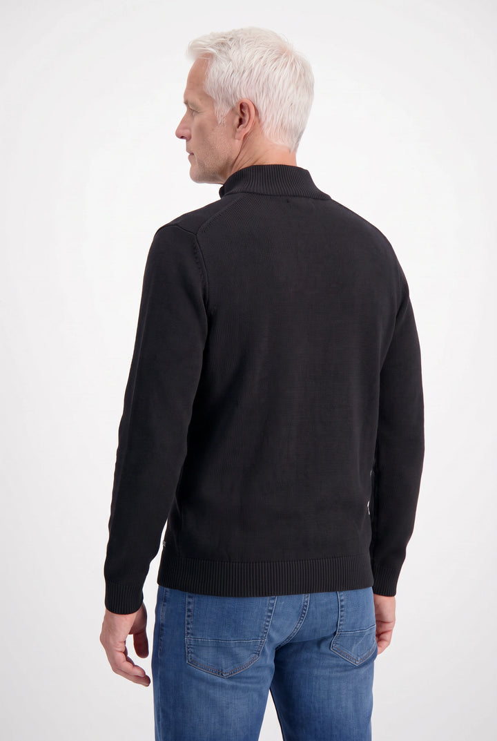 Mens Cotton Zip Neck Jumper