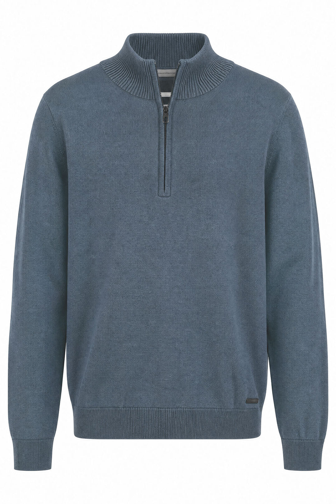 Mens Cotton Zip Neck Jumper