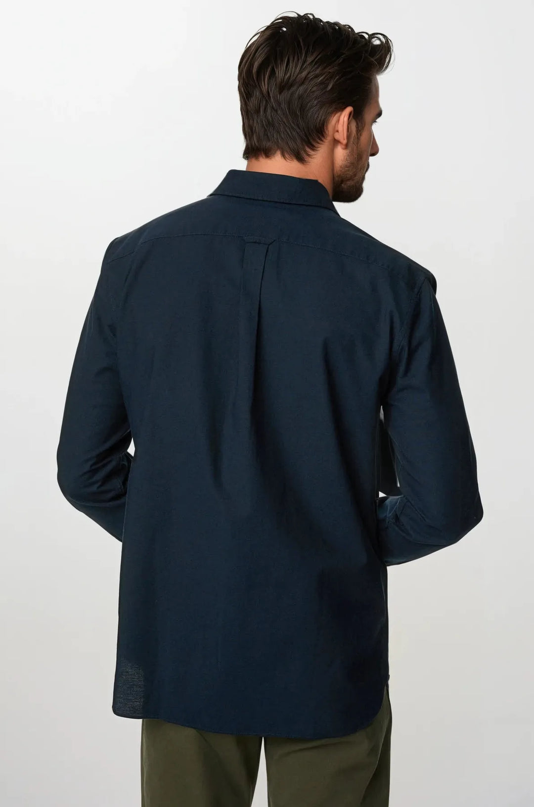 Navy Pure Cotton Oxford Shirt