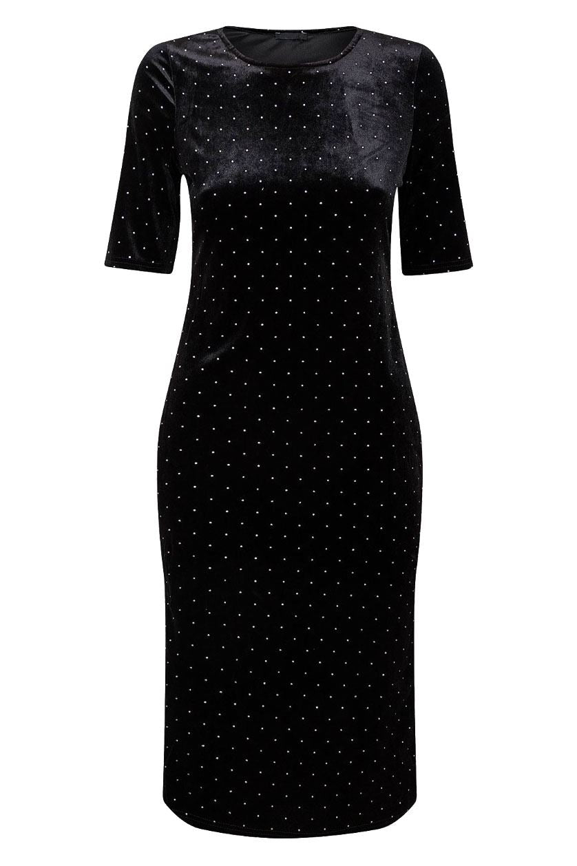 Black Velvet Sparkle Dress