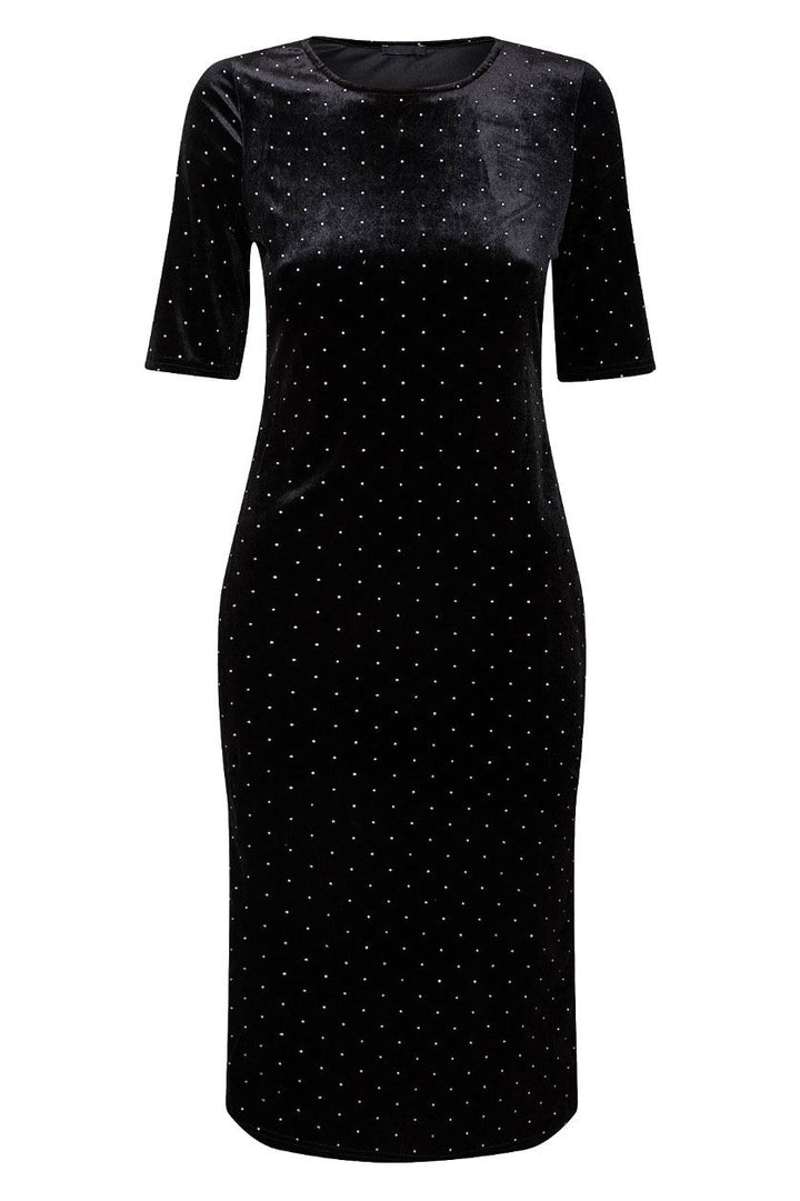 Black Velvet Sparkle Dress