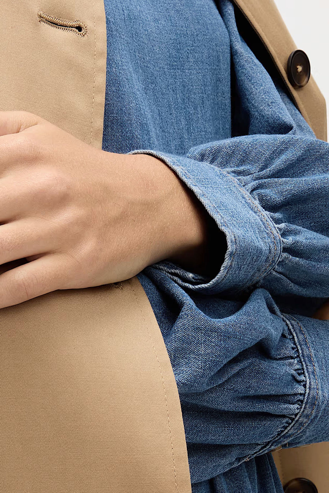 Denim Midi Waisted Dress