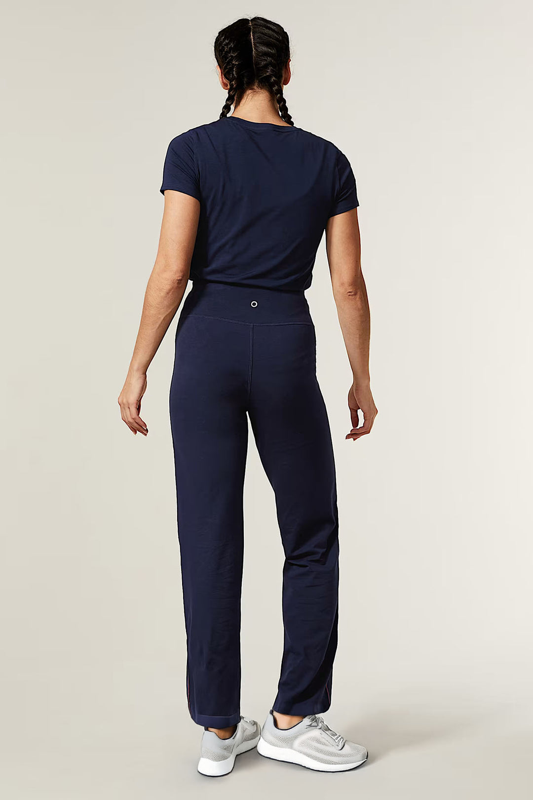 Goodmove Navy Cotton Rich Side Stripe Joggers