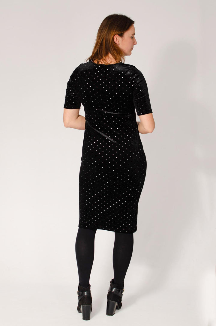 Black Velvet Sparkle Dress
