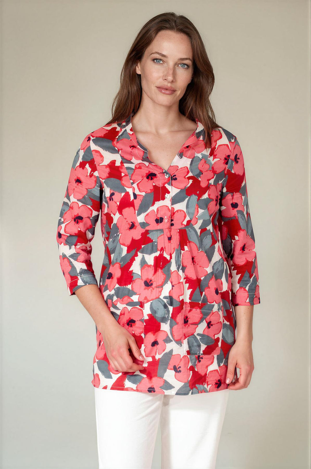 Pink Floral Bloom Tunic Top-Secret Label
