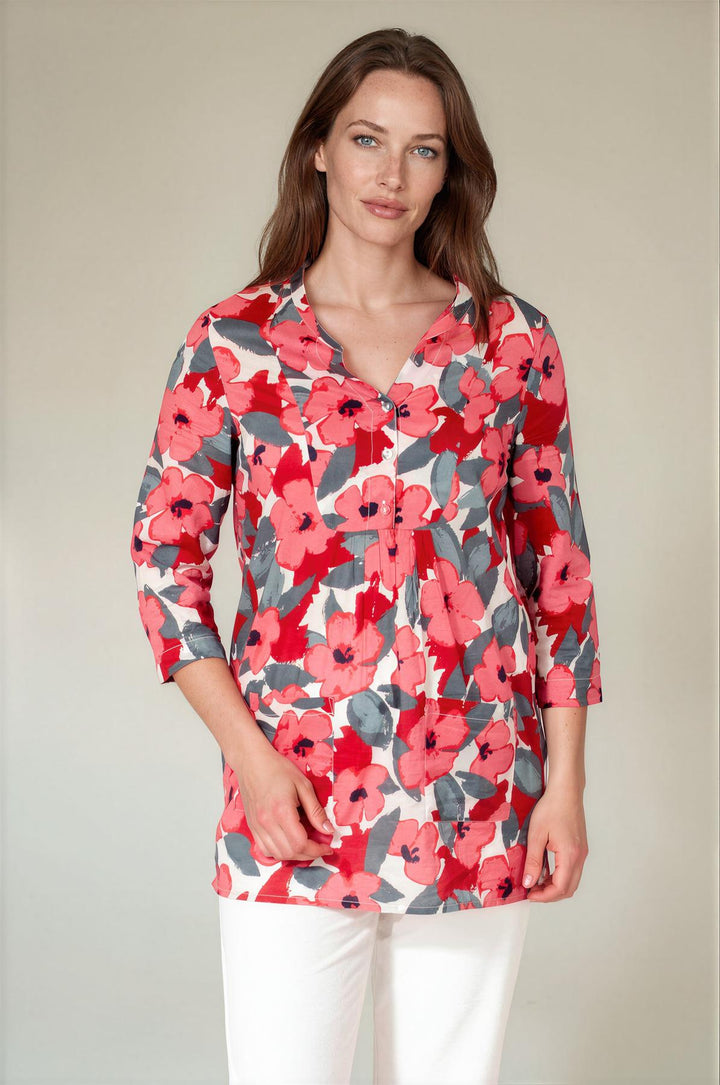 Pink Floral Bloom Tunic Top-Secret Label
