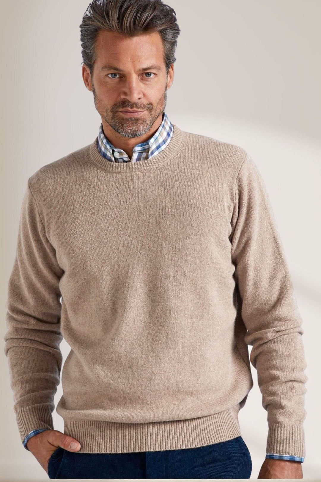 Fine Knit Crew Neck Jumper