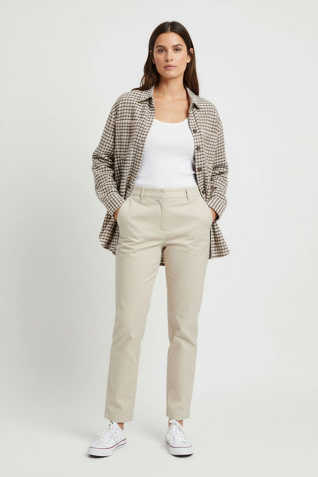 Brushed Cotton Check Overshirt