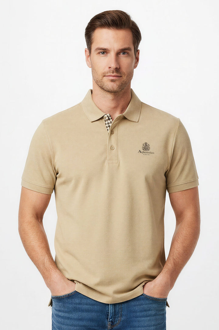 Cotton Pique Polo Shirt Chest Logo