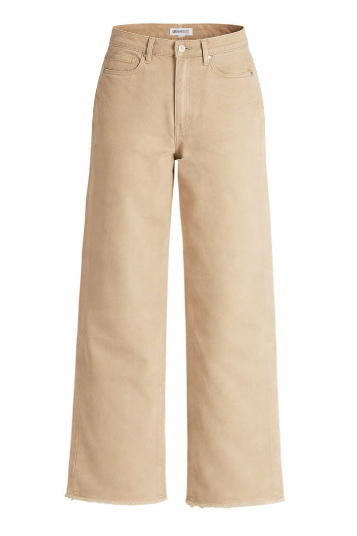 Raw Hem Wide Leg Jeans