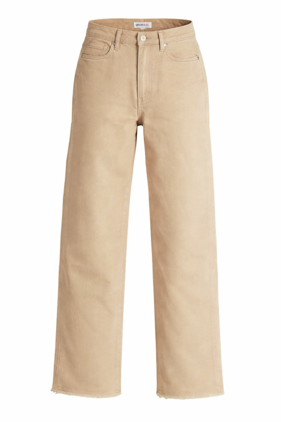 Raw Hem Straight Leg Jeans