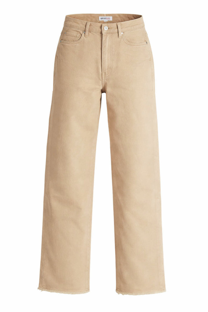 Raw Hem Straight Leg Jeans