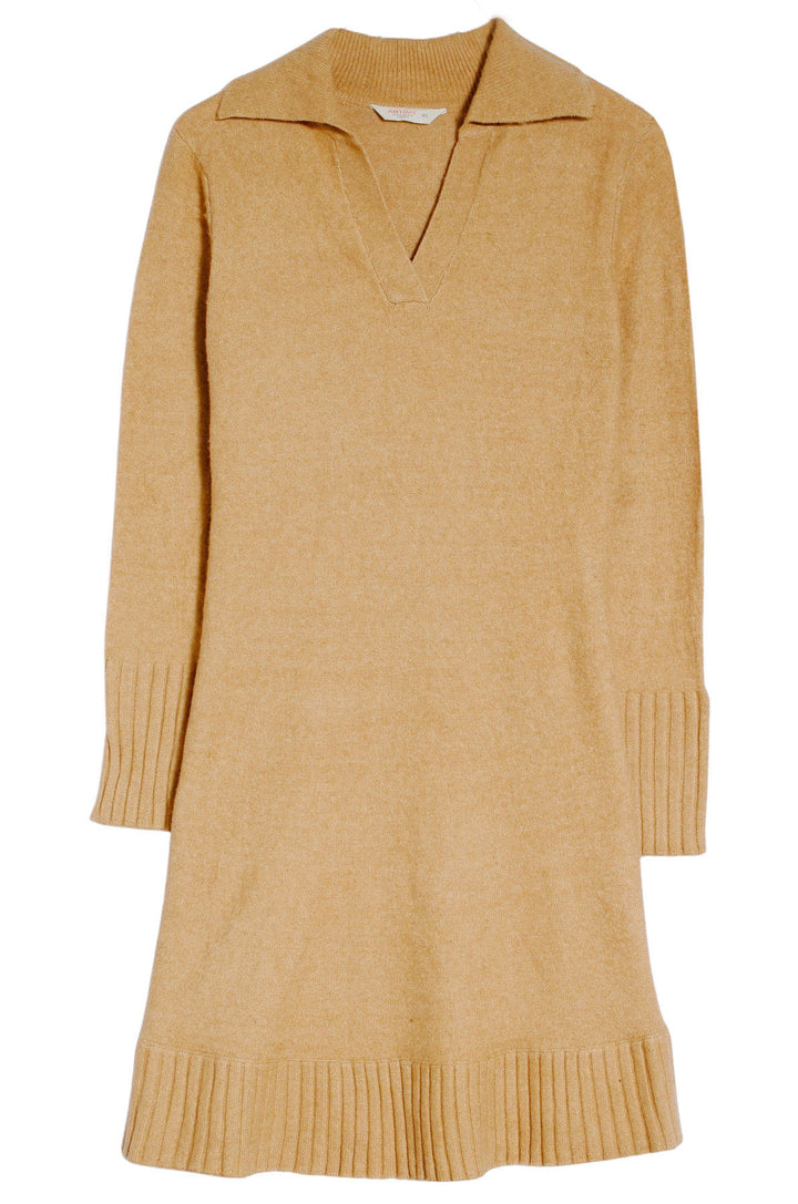 Collared V-Neck Jumper Dress