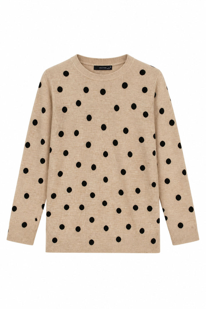 Polka Dot Crew Neck Jumper